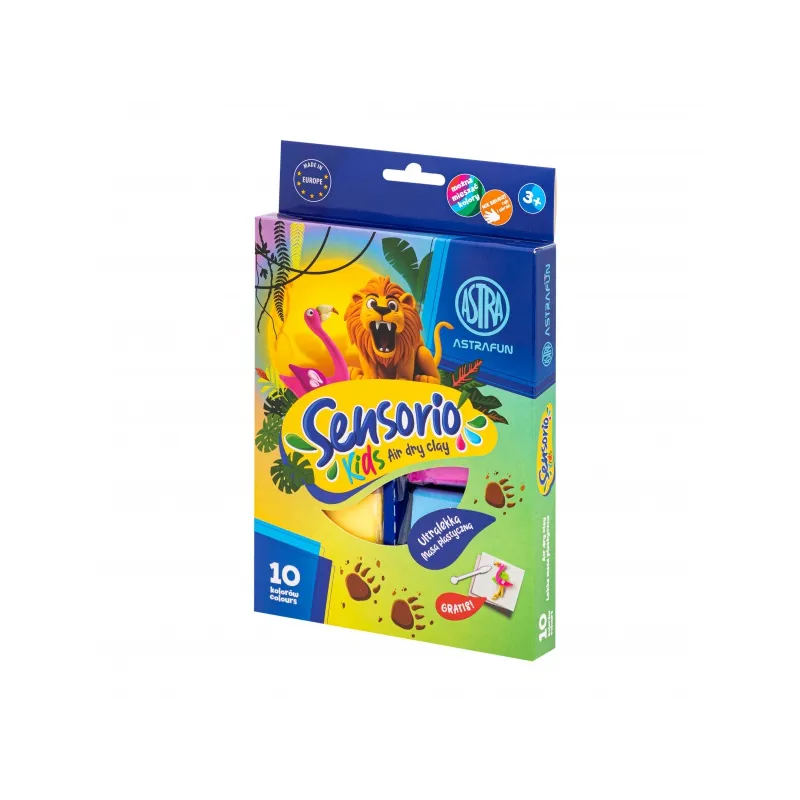 Modelovacia hmota (air dry clay) Sensorio Kids Jungle, 10 farieb , 336123021 Modelovacia hmota (air dry clay) Sensorio Kids Jungle, 10 farieb , 336123021