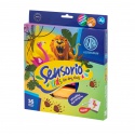 Modelovací hmota (air dry clay) Sensorio Kids Jungle, 16 barev, 336123023