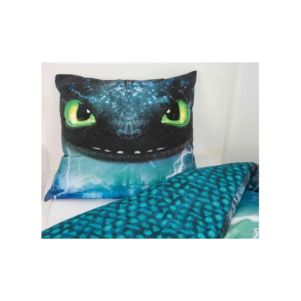 Svítící bavlněné povlečení Jak Vycvičit Draka, 140/200+70/90