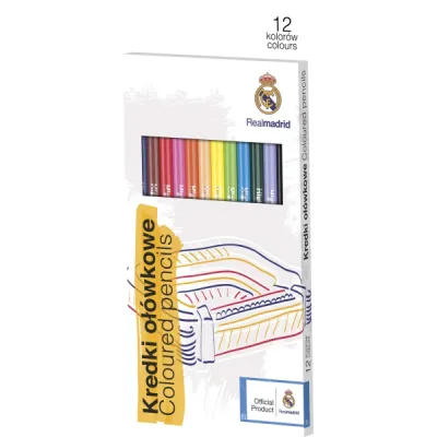 Ergonomické trojhranné farbičky 12ks REAL MADRID, 312116006 Ergonomické trojhranné farbičky 12ks REAL MADRID, 312116006
