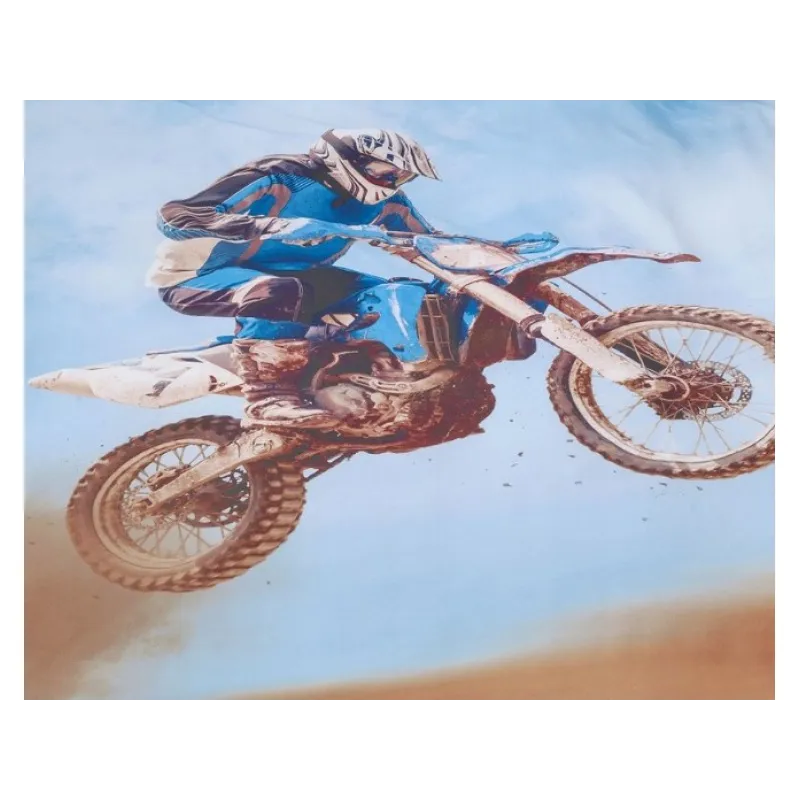 Oboustranné bavlněné povlečení MOTOCROSS, 140/200+70/90 Oboustranné bavlněné povlečení MOTOCROSS, 140/200+70/90