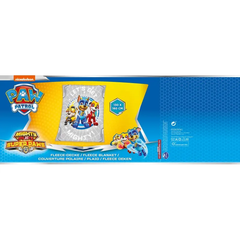Detská flísová deka 130/160cm Herding PAW PATROL