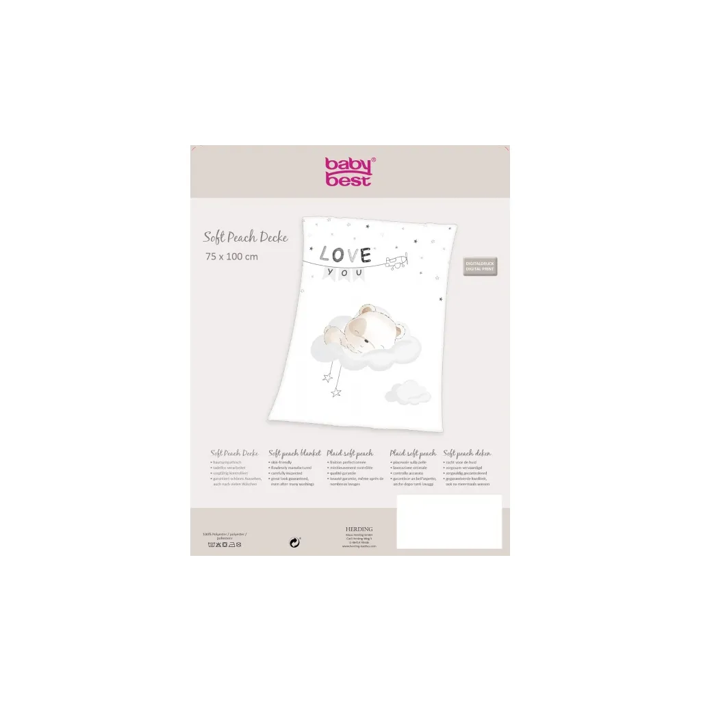 Baby supersoft deka 75/100cm Malý Medvídek