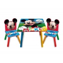 Detský drevený stolík + 2 stoličky MICKEY MOUSE – zábavný nábytok do detskej izby