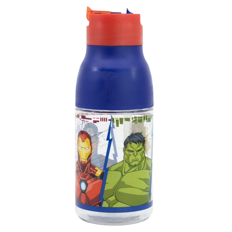 Plastová láhev s výsuvnou brčkem Avengers, 420ml, 74135 Plastová láhev s výsuvnou brčkem Avengers, 420ml, 74135