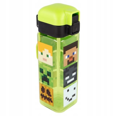 Hranatá plastová fľaša MINECRAFT LOCK, 550ml, 40402 Hranatá plastová fľaša MINECRAFT LOCK, 550ml, 40402