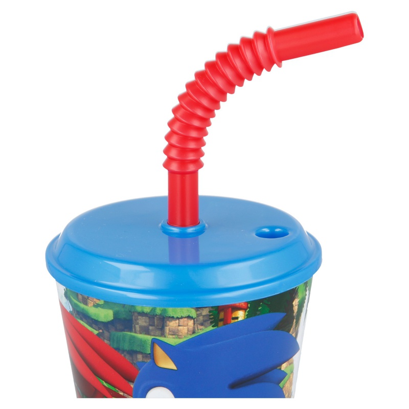 Plastový pohár s víkem a brčkem JEŽKO SONIC 430ml, 40530 Plastový pohár s víkem a brčkem JEŽKO SONIC 430ml, 40530