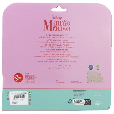 Detský plastový riad, MINNIE MOUSE Micro, tanier, miska, pohár, príbor, 74415 Detský plastový riad, MINNIE MOUSE Micro, tanier, miska, pohár, príbor, 74415