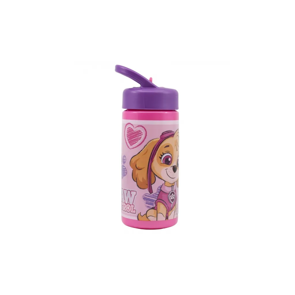 Plastová láhev s výsuvnou brčkem PAW PATROL Skye, 410ml, 74531