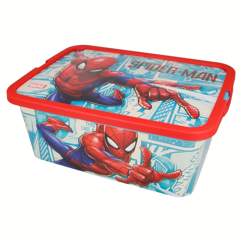 Plastový úložný box Spiderman, 13L, 02625 Plastový úložný box Spiderman, 13L, 02625