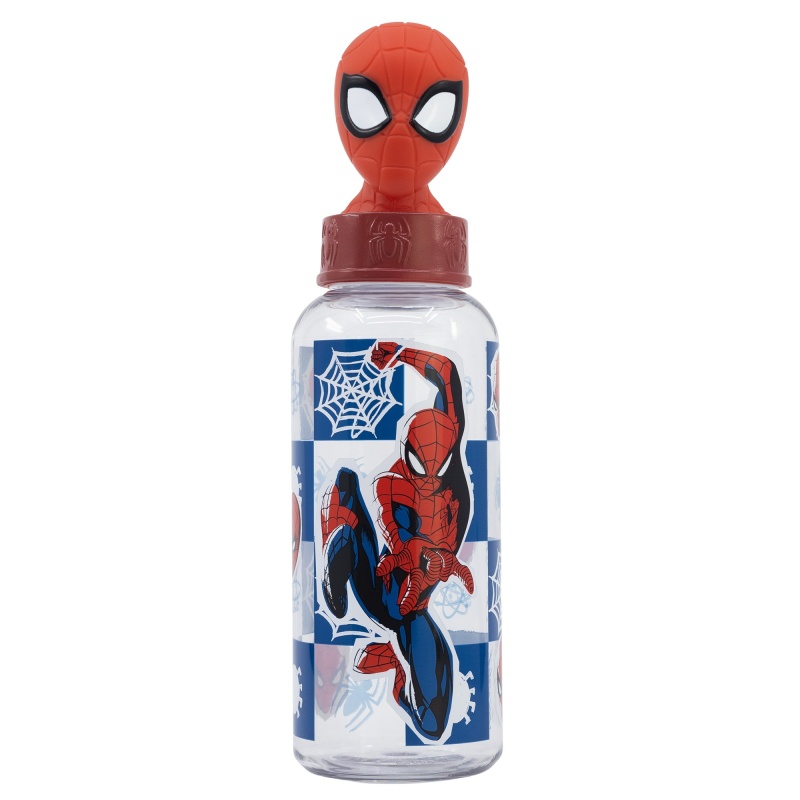 Plastová 3D fľaša s figúrkou Spiderman, 560ml, 74859