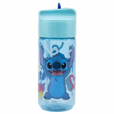 Plastová láhev s výsuvným brčkem Lilo & Stitch, Transparent Tritan, 430ml, 75036 Plastová láhev s výsuvným brčkem Lilo & Stitch, Transparent Tritan, 430ml, 75036