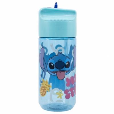 Plastová fľaša s výsuvnou slamkou Lilo & Stitch, Transparent Tritan, 430ml, 75036 Plastová fľaša s výsuvnou slamkou Lilo & Stitch, Transparent Tritan, 430ml, 75036