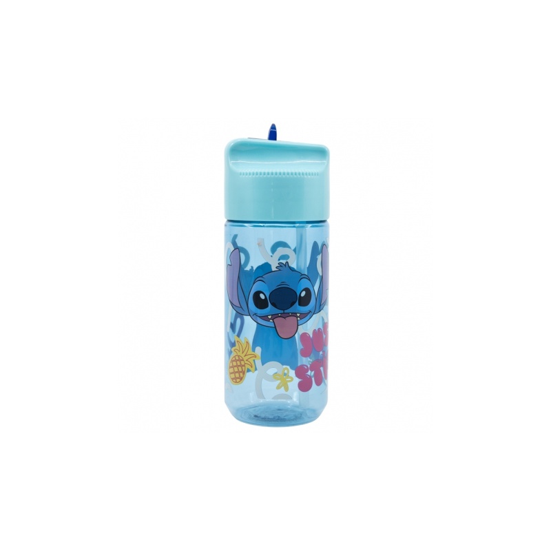 Plastová fľaša s výsuvnou slamkou Lilo & Stitch, Transparent Tritan, 430ml, 75036 Plastová fľaša s výsuvnou slamkou Lilo & Stitch, Transparent Tritan, 430ml, 75036