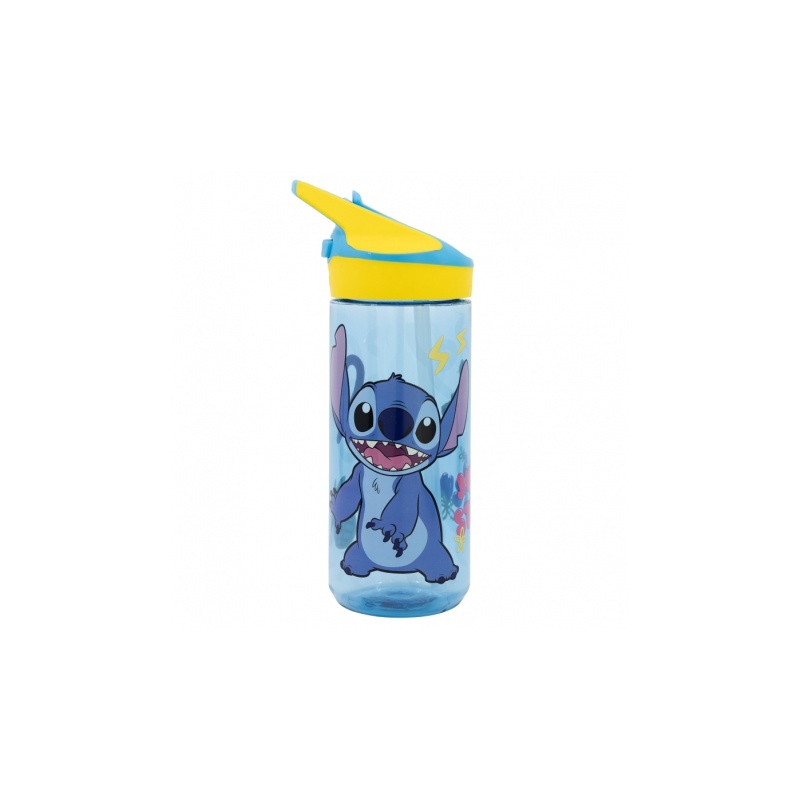 Plastová fľaša s výsuvnou slamkou Lilo & Stitch, Tritan 620ml, 75097