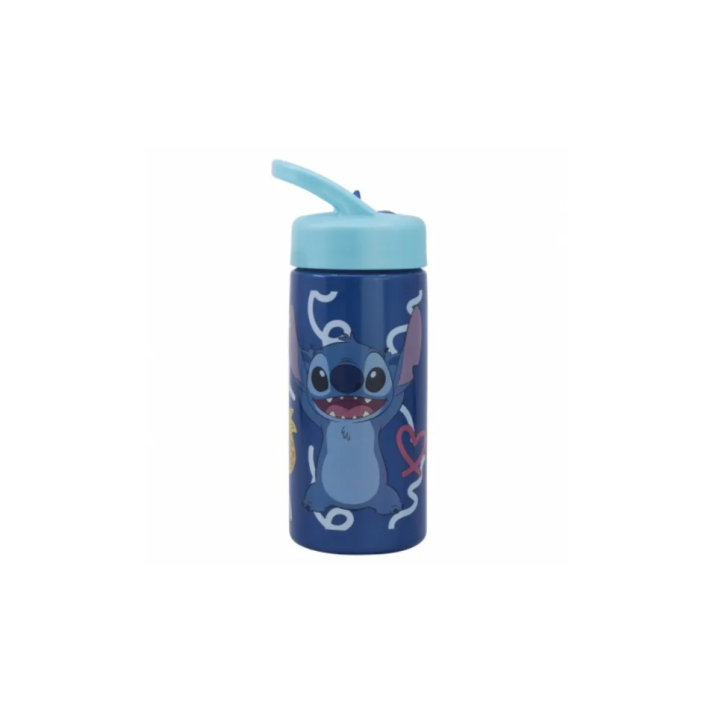 Plastová láhev s výsuvným brčkem Lilo & Stitch, 410ml, 75031