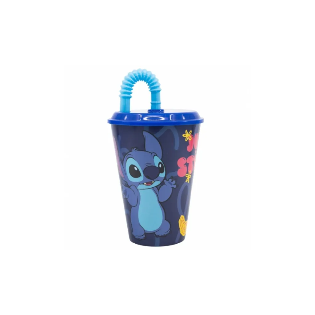 Detský pohár so slamkou Lilo & Stitch – 430 ml