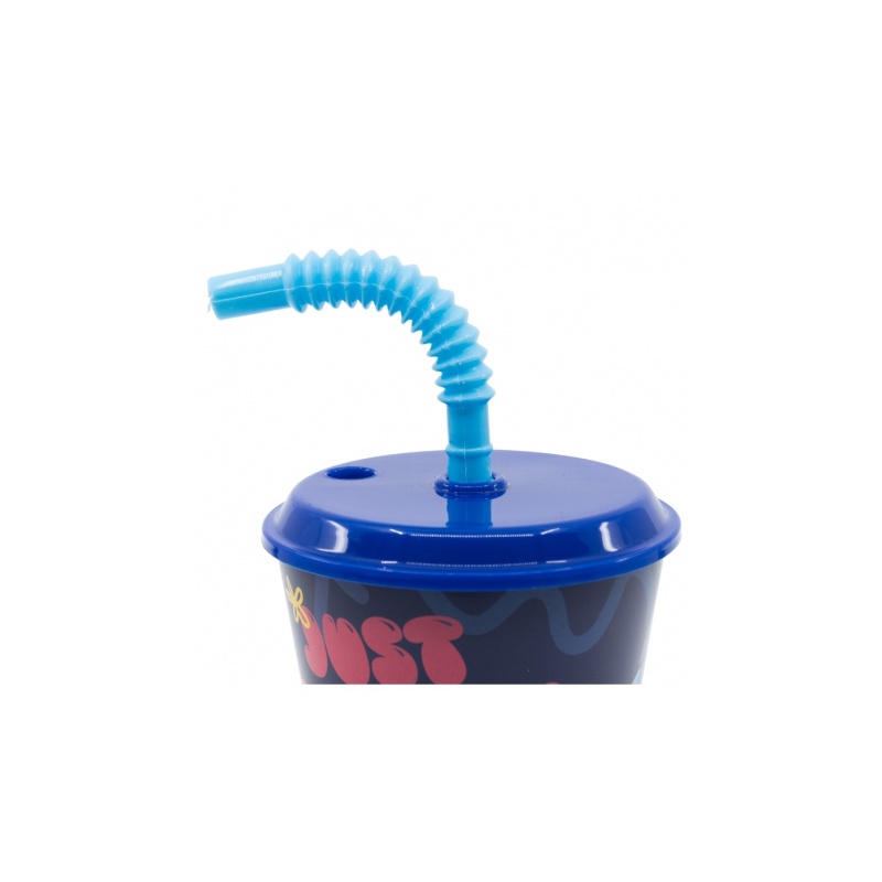 Plastový pohár s víkem a brčkem Lilo & Stitch, 430ml, 75030