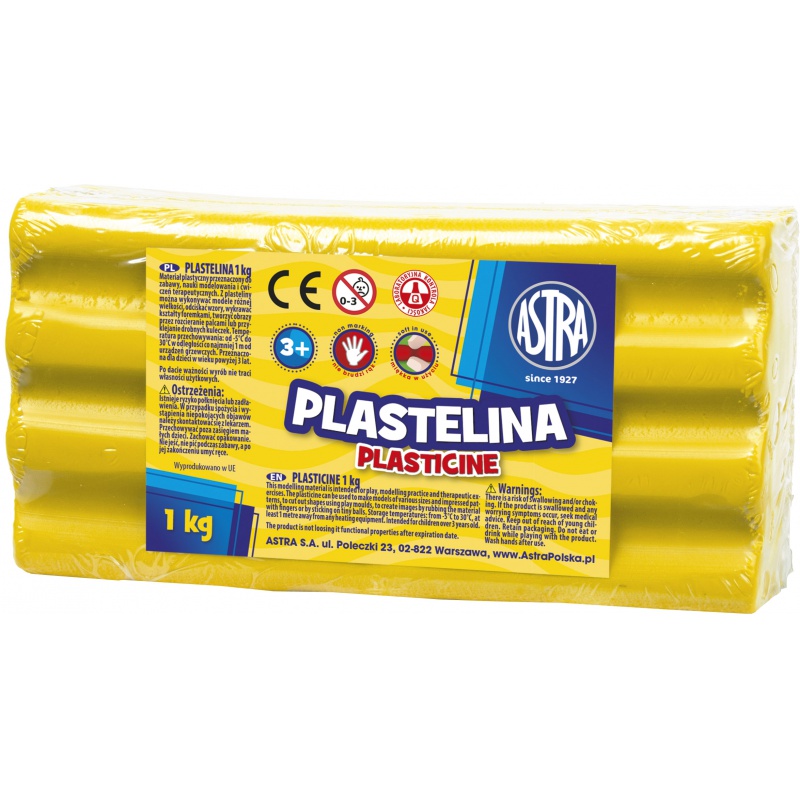 ASTRA Plastelína 1kg Žltá, 303111002 ASTRA Plastelína 1kg Žltá, 303111002
