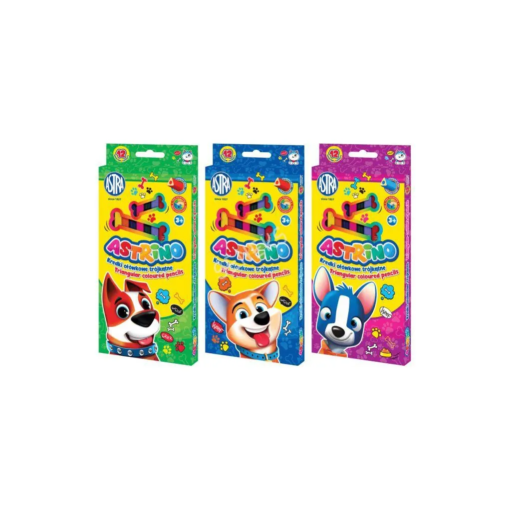 ASTRINO Tříhranné barvičky 12ks, 312221004