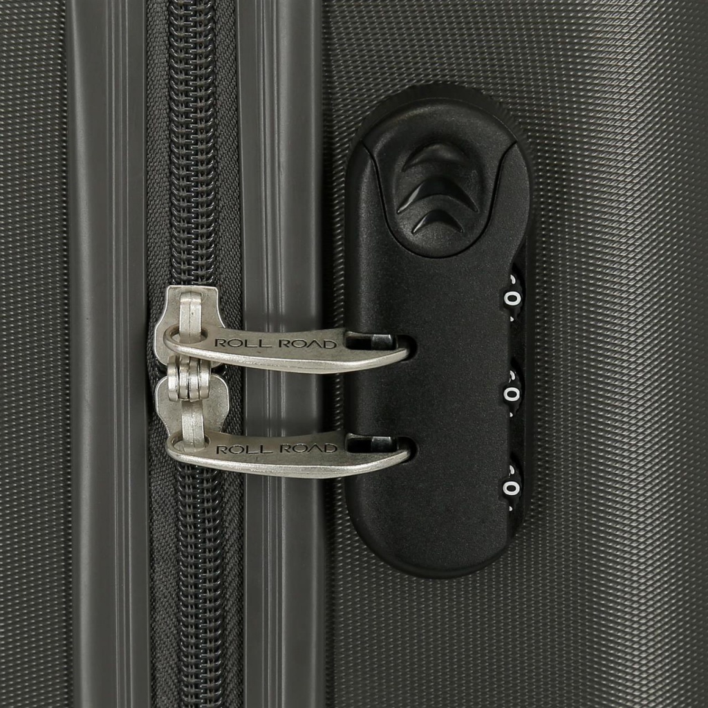 India Antracita – rozšíriteľný cestovný kufor ABS 70 l, stredná veľkosť