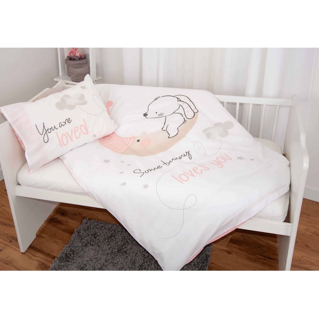 Dětské bavlněné povlečení do postýlky MALÝ ZAJÍČEK, 100/135+40/60