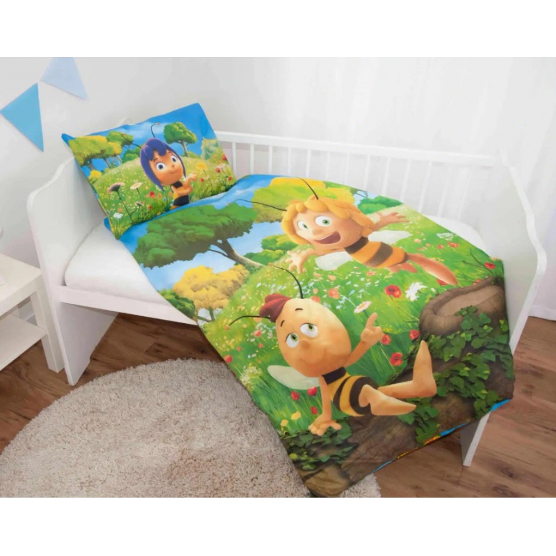 Dětské bavlněné povlečení do postýlky VČELKA MAJA, 100/135+40/60 Dětské bavlněné povlečení do postýlky VČELKA MAJA, 100/135+40/60