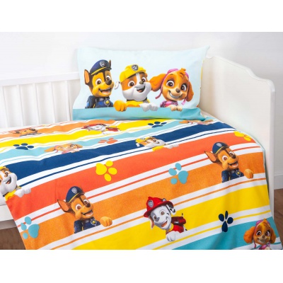 Green, Dětské flanelové povlečení do postýlky PAW PATROL, 100/135+40/60 Green, Dětské flanelové povlečení do postýlky PAW PATROL, 100/135+40/60
