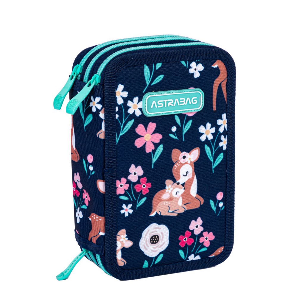 Třípatrový penál s náplní AstraBAG BABY DEER, AC31, 503024049