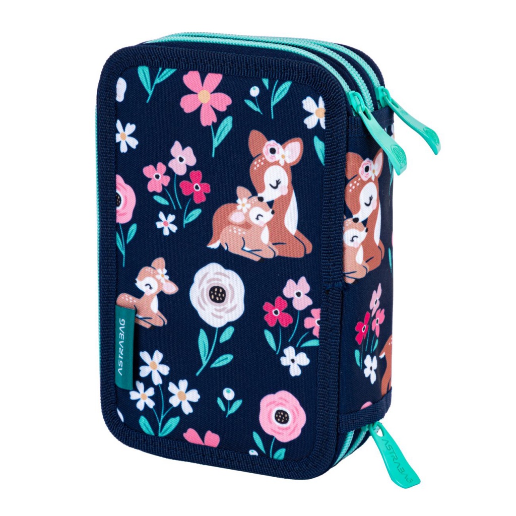 Třípatrový penál s náplní AstraBAG BABY DEER, AC31, 503024049