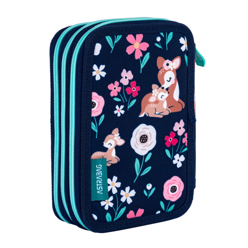 Třípatrový penál s náplní AstraBAG BABY DEER, AC31, 503024049