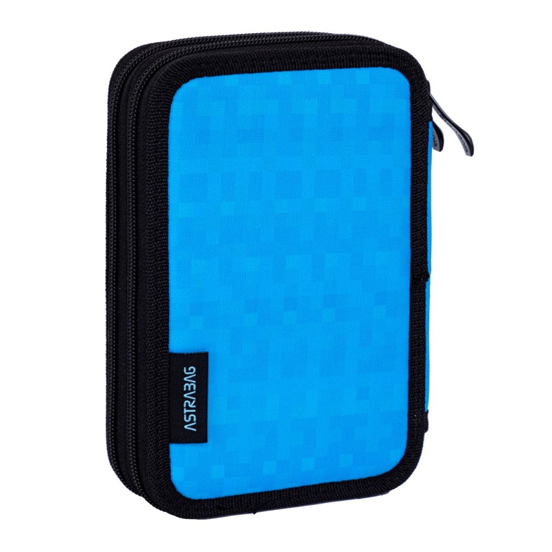 Dvoupatrový penál s náplní AstraBAG BLUE PIXEL, AC21, 503024054