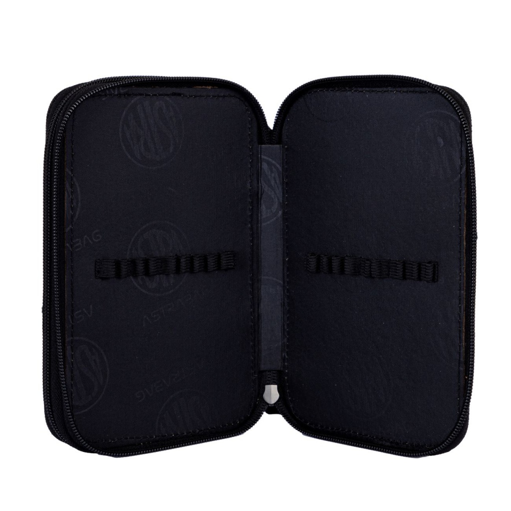 Dvoupatrový penál s náplní AstraBAG BLUE PIXEL, AC21, 503024054