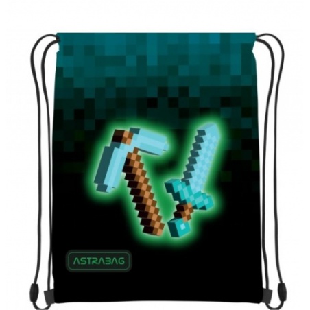 Sáček na přezůvky AstraBAG BLUE PIXEL, AD1, 507024048