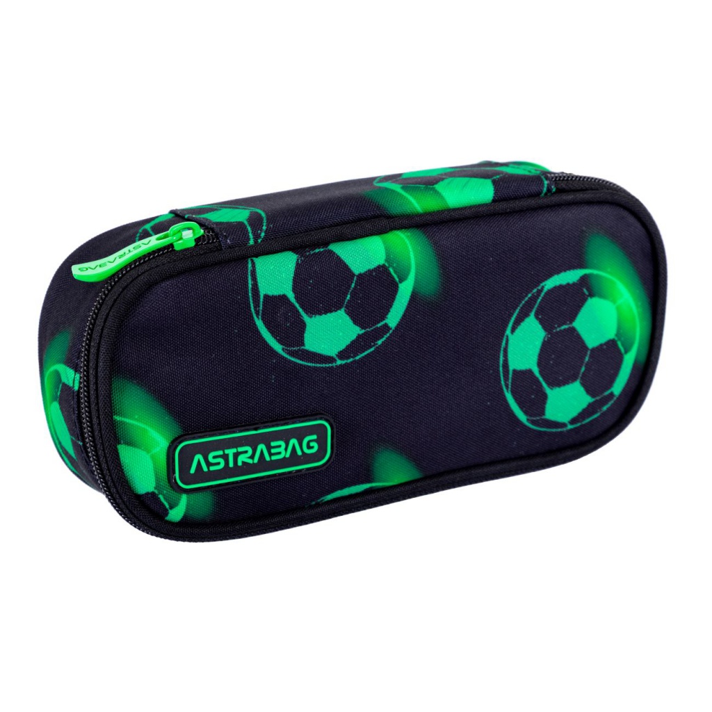 Jednokomorový penál / pouzdro AstraBAG NEON FOOTBALL, AC6, 503024075
