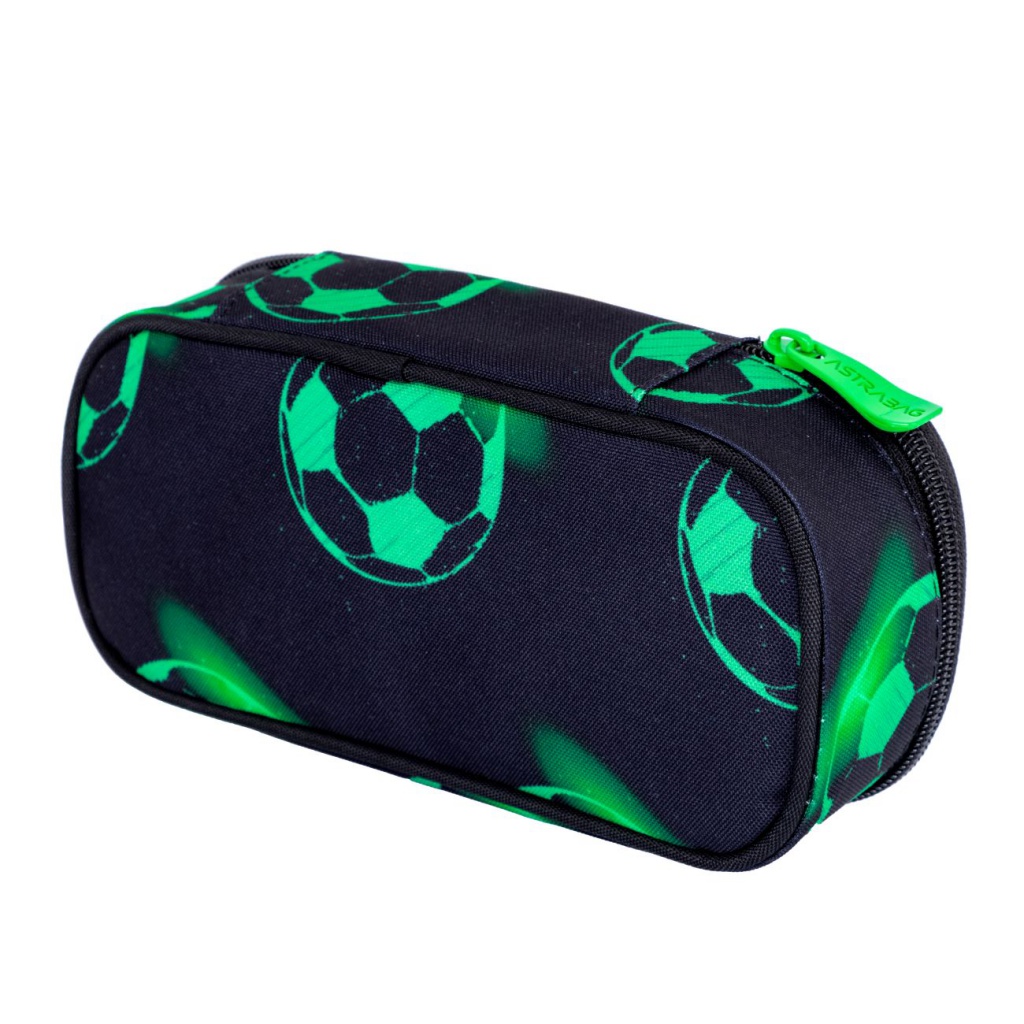 Jednokomorový penál / pouzdro AstraBAG NEON FOOTBALL, AC6, 503024075