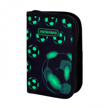 Vyklápěcí penál s náplní AstraBAG NEON FOOTBALL, AC11, 503024063