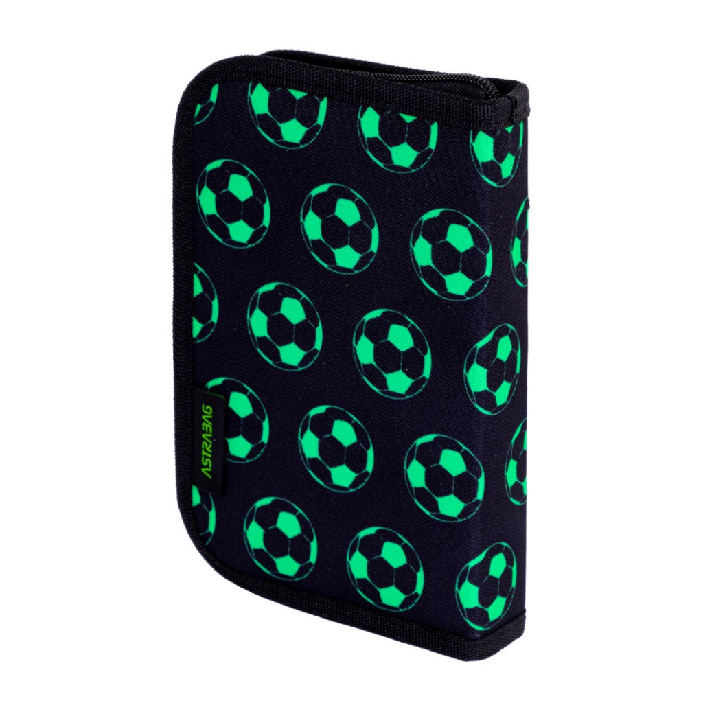 Vyklápěcí penál s náplní AstraBAG NEON FOOTBALL, AC11, 503024063