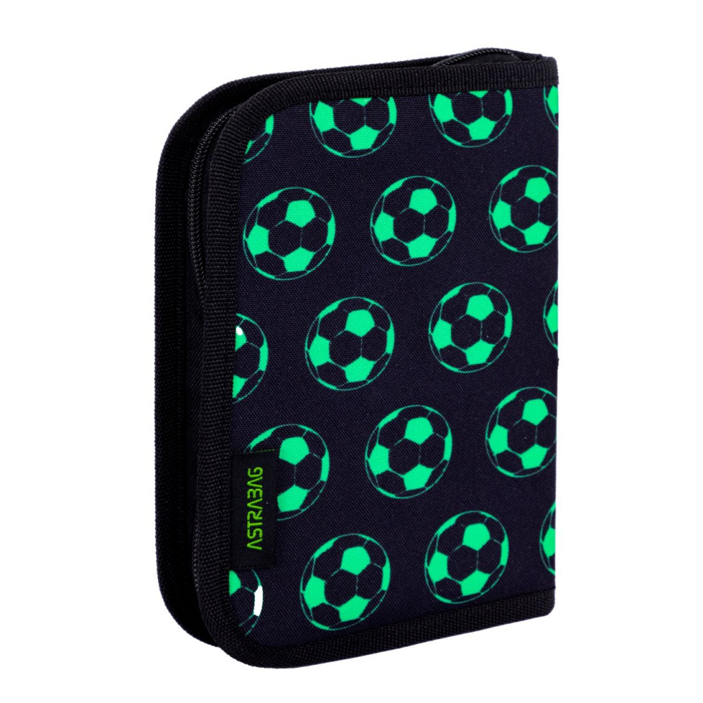 Vyklápěcí penál s náplní AstraBAG NEON FOOTBALL, AC11, 503024063