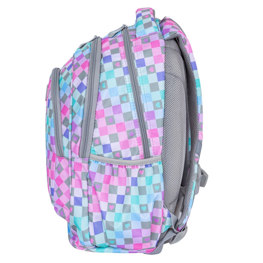 Školský batoh Head Checkered Hearts AB330 ✓ Ergonomický batoh pre dievčatá