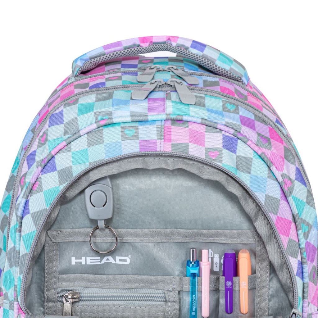 Školský batoh Head Checkered Hearts AB330 ✓ Ergonomický batoh pre dievčatá