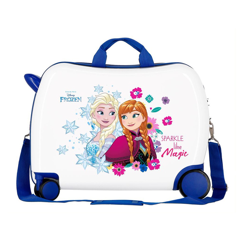Detský cestovný kufor na kolieskach / odrážadlo DISNEY FROZEN Sparkle, 34L – ideálny pre deti