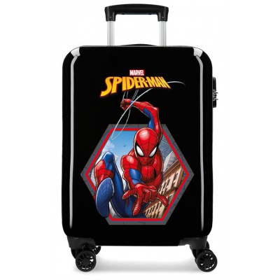 Luxusný ABS cestovný kufor SPIDERMAN Black, 55x38x20cm, 34L, 2411765 Luxusný ABS cestovný kufor SPIDERMAN Black, 55x38x20cm, 34L, 2411765