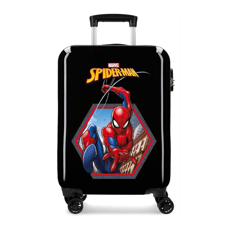 Luxusný ABS cestovný kufor SPIDERMAN Black, 55x38x20cm, 34L, 2411765 Luxusný ABS cestovný kufor SPIDERMAN Black, 55x38x20cm, 34L, 2411765