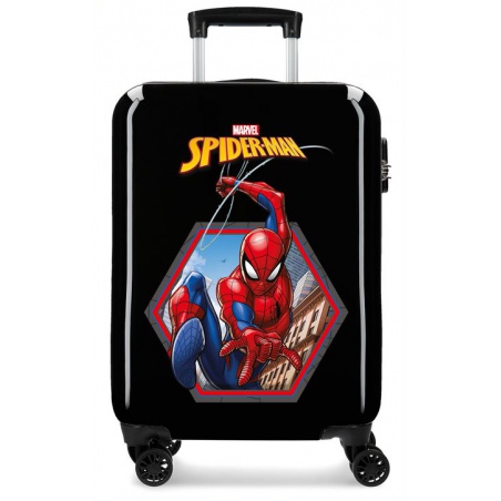 Luxusný ABS cestovný kufor SPIDERMAN Black, 55x38x20cm, 34L, 2411765
