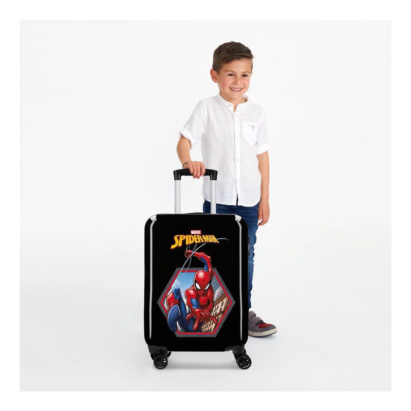 Luxusný ABS cestovný kufor SPIDERMAN Black, 55x38x20cm, 34L, 2411765 Luxusný ABS cestovný kufor SPIDERMAN Black, 55x38x20cm, 34L, 2411765