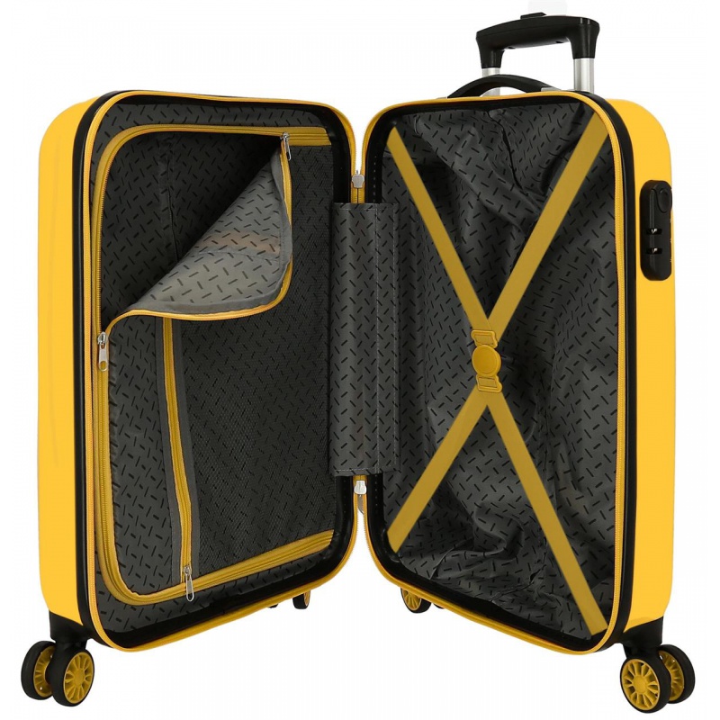 Luxusní dětský ABS cestovní kufr MEDVÍDEK PU, 55x38x20cm, 34L, 2631722
