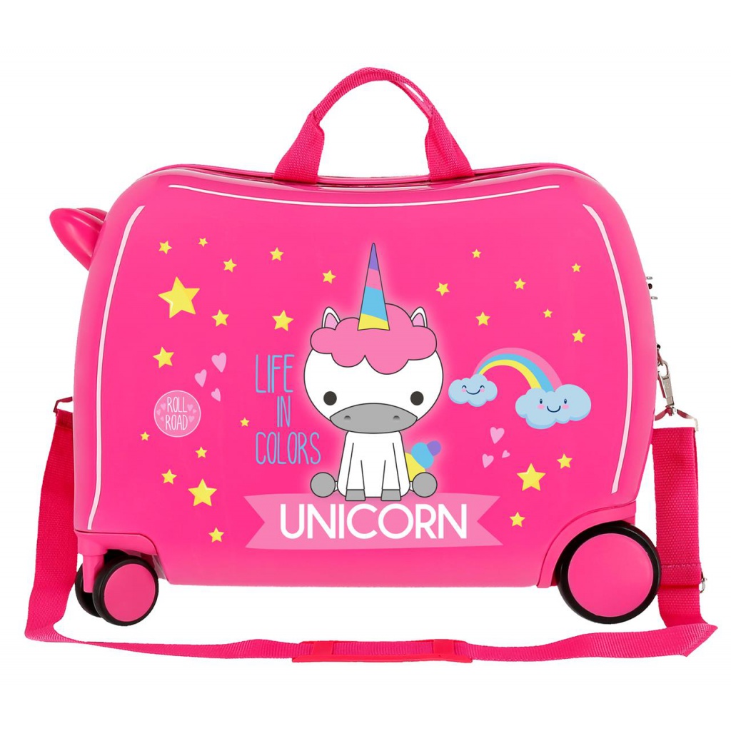 Detský cestovný kufor na kolieskach / odrážadlo LITTLE ME UNICORN – 34L, 4749867