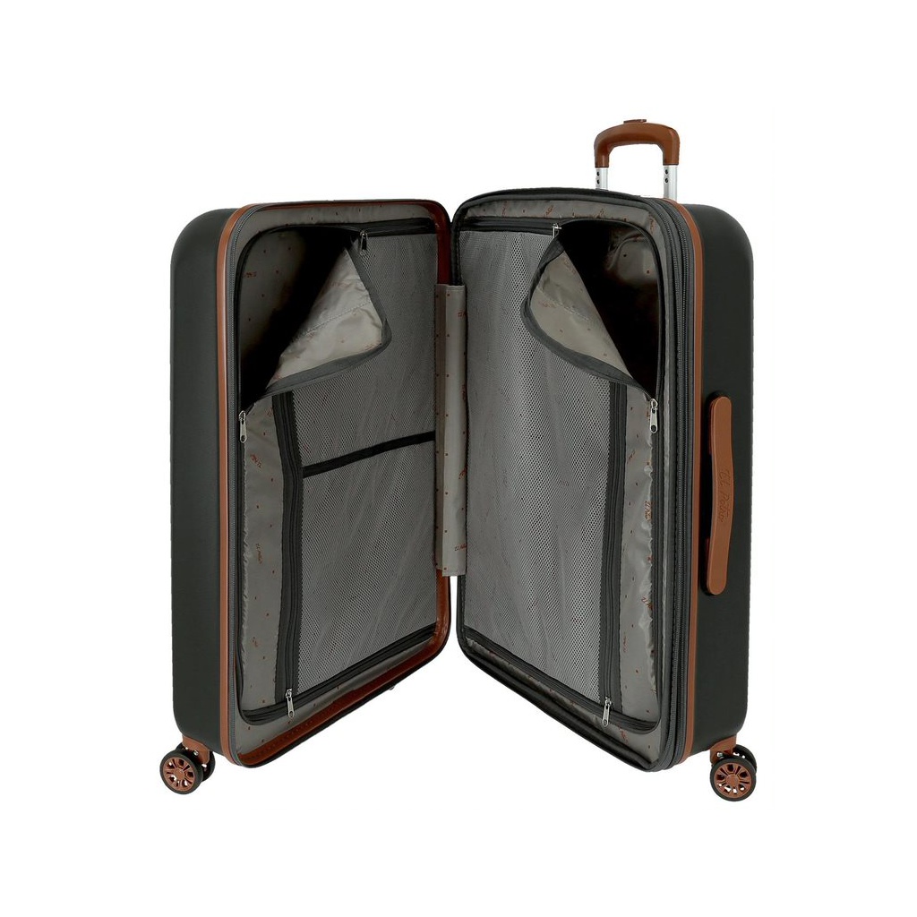 Sada ABS cestovných kufrov EL POTRO Ocuri Grey – 55x40x20 cm, 70x49x28 cm