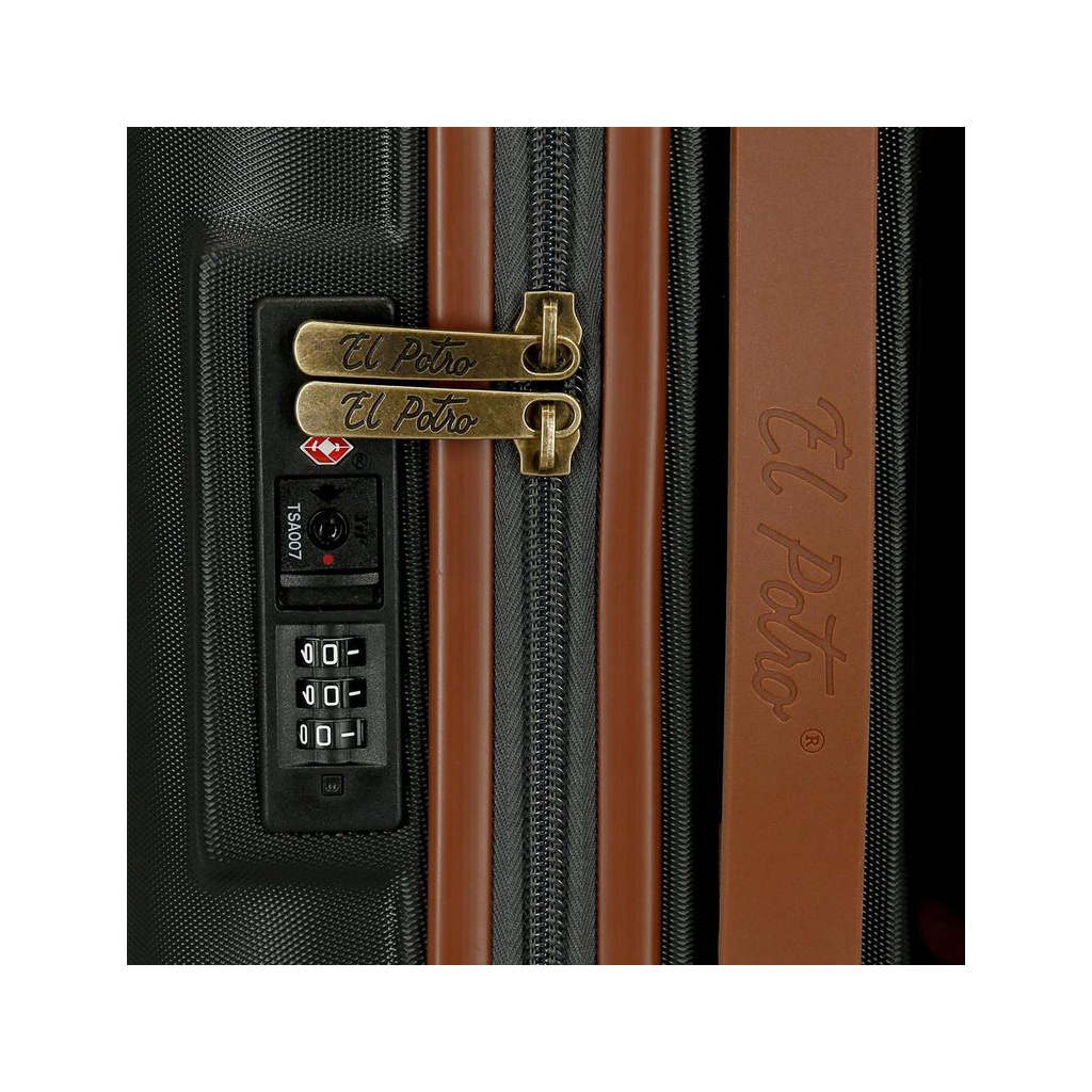 EL POTRO Ocuri Grey, Sada luxusních ABS cestovních kufrů 70cm/55cm, 5128921